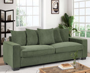 Luxe Sofa With 5 Matching Toss Pillows, Sleek Design, Spacious And Comfortable 3 Seater Couch - R&R Furniture Gallery (Fountain Valley, CA)