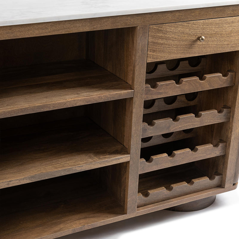 Novara - Bar Cabinet - Molten Walnut