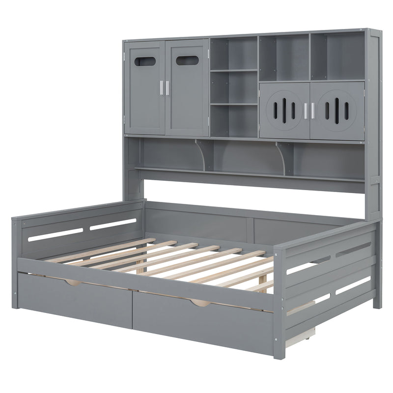 Daybed With All-In-One Cabinet And Shelf - R&R Furniture Gallery (Fountain Valley, CA)