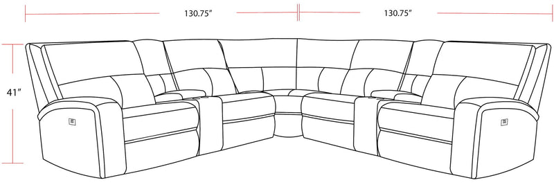 Polaris - Modular Power Reclining Sectional - R&R Furniture Gallery (Fountain Valley, CA)