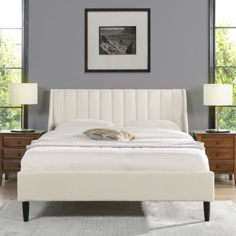 Aspen - Vertical Tufted Modern Headboard Platform Bed Set - R&R Furniture Gallery (Fountain Valley, CA)