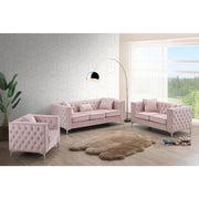 Glory Furniture Paige stationary sofa with plush upholstery and modern design, shown in a cozy living room setting.