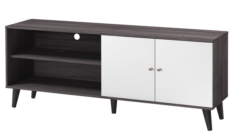 Amidon - TV Stand, With 2 Storage Shelves And 1 Cabinet - R&R Furniture Gallery (Fountain Valley, CA)