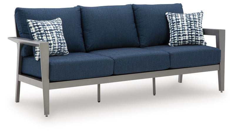 Gali - Sofa / Chairs / Table Set (Set of 4) - Gray / Blue - R&R Furniture Gallery (Fountain Valley, CA)