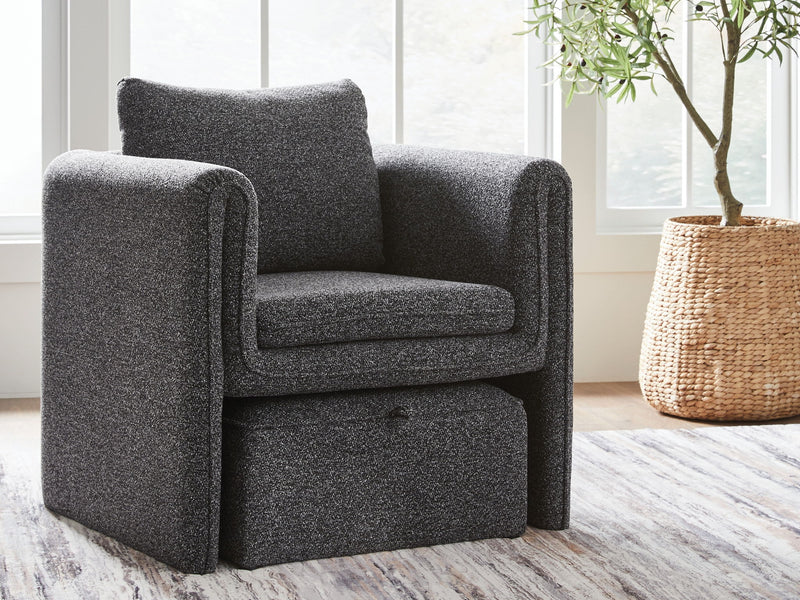 Vreni - Accent Chair - Charcoal / Black - R&R Furniture Gallery (Fountain Valley, CA)