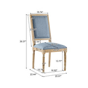 French Country Style Dining Chair With Upholstered Seating And Fluted Legs - R&R Furniture Gallery (Fountain Valley, CA)