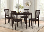 Gomez 5-piece Rectangular Dining Table Set Cappuccino