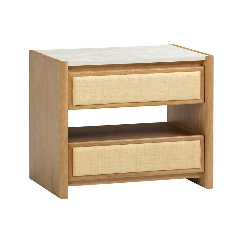 Paige - 2-Drawer Nightstand - Natural Oak - R&R Furniture Gallery (Fountain Valley, CA)
