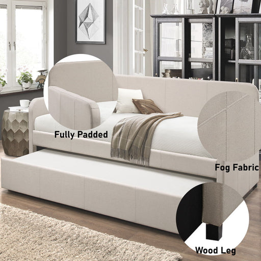 Jagger - Twin Daybed With Trundle - Fog Fabric - R&R Furniture Gallery (Fountain Valley, CA)
