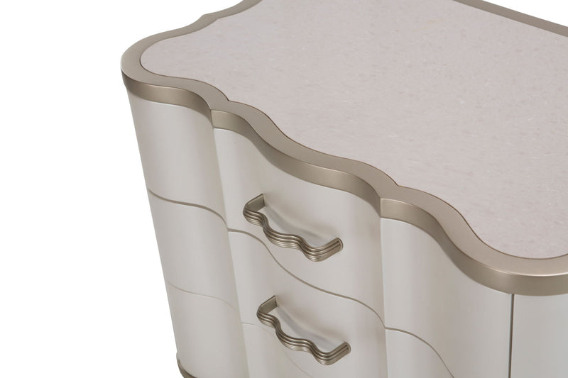 London Place - Nightstand - Creamy Pearl - R&R Furniture Gallery (Fountain Valley, CA)