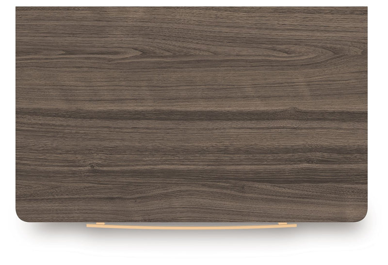 Kendanport - Two Drawer Night Stand - Brown / White - R&R Furniture Gallery (Fountain Valley, CA)