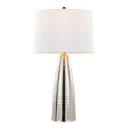 Lumi Source Maya contemporary table lamp set of 2 with sleek modern design and neutral finishes on a wooden surface.