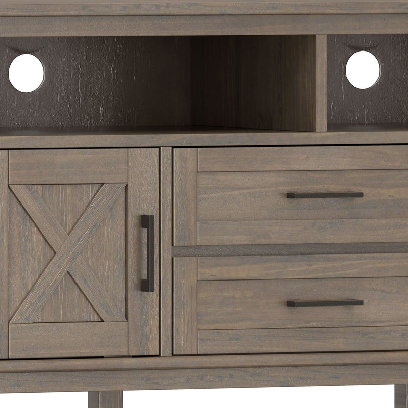 Ela - TV Media Stand - Smoky Brown - R&R Furniture Gallery (Fountain Valley, CA)
