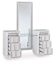 Chalanna - Vanity With Mirror - White - R&R Furniture Gallery (Fountain Valley, CA)
