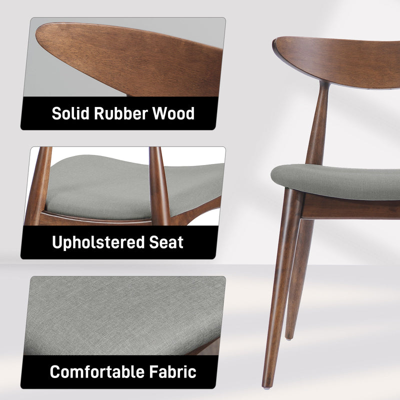 Retro Dining Chairs With Ergonomic Back (Set of 2) - R&R Furniture Gallery (Fountain Valley, CA)