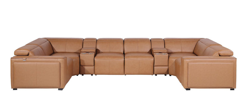 1224 - 8-Piece U-Shaped Sectional Sofa In With 2 Power Recliners & Power Headrests