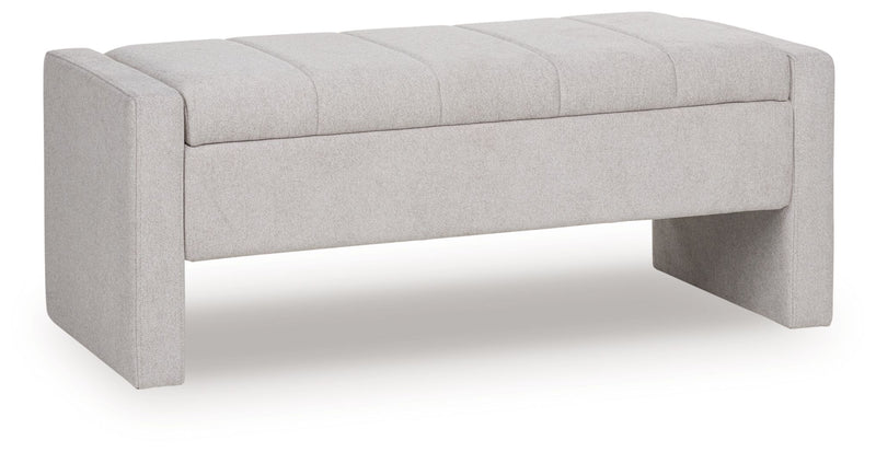 Akselman - Storage Bench - Gray - R&R Furniture Gallery (Fountain Valley, CA)