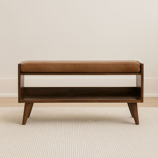 Solid Wood Bench With Upholstered Sea - R&R Furniture Gallery (Fountain Valley, CA)