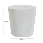 Margot - Faux Plaster Indoor / Outdoor Concrete Stool - Light Gray - R&R Furniture Gallery (Fountain Valley, CA)