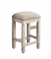Console Table With 4 Stools - Antique White - R&R Furniture Gallery (Fountain Valley, CA)