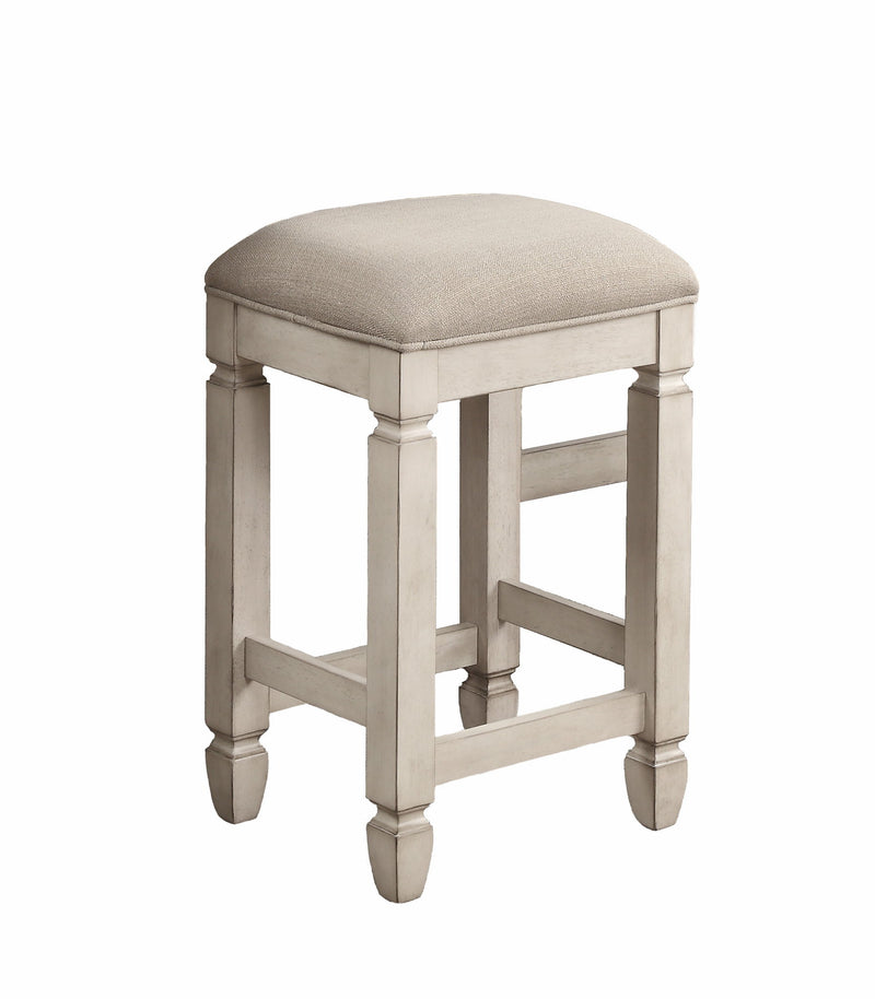 Console Table With 4 Stools - Antique White - R&R Furniture Gallery (Fountain Valley, CA)
