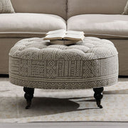 Upendo - Ottoman With Caster - Pattern Fabric - R&R Furniture Gallery (Fountain Valley, CA)