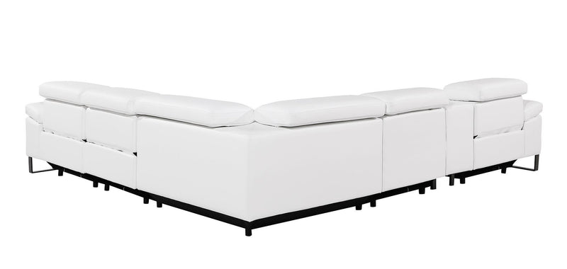 1246 - 6-Piece L-Shaped Modular Power Reclining Sectional With 3 Power Recliners And Power Headrests