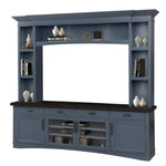 Americana Modern - TV Console with Hutch and LED Lights - R&R Furniture Gallery (Fountain Valley, CA)