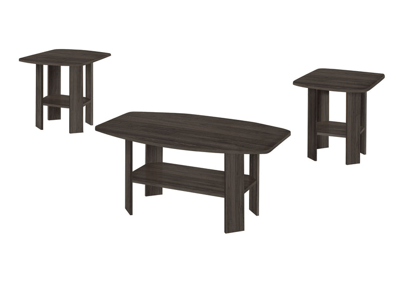 Table Set: Coffee, End, Side, Accent, Living Room, Transitional (Set of 3) - Oak - R&R Furniture Gallery (Fountain Valley, CA)