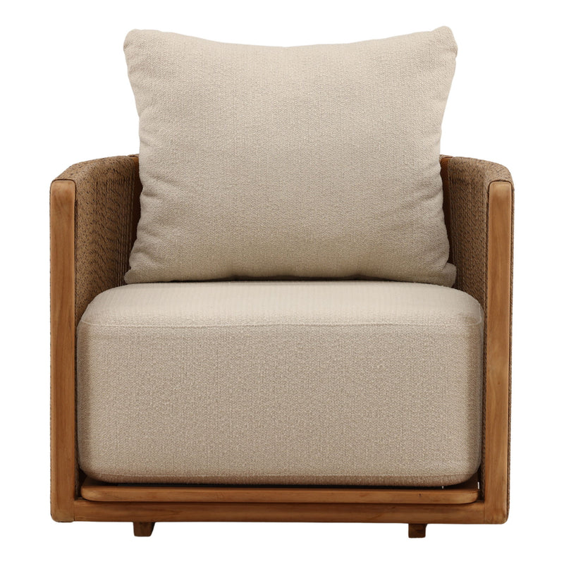 Zosia - Outdoor Sofa Chair - Sand And Natural