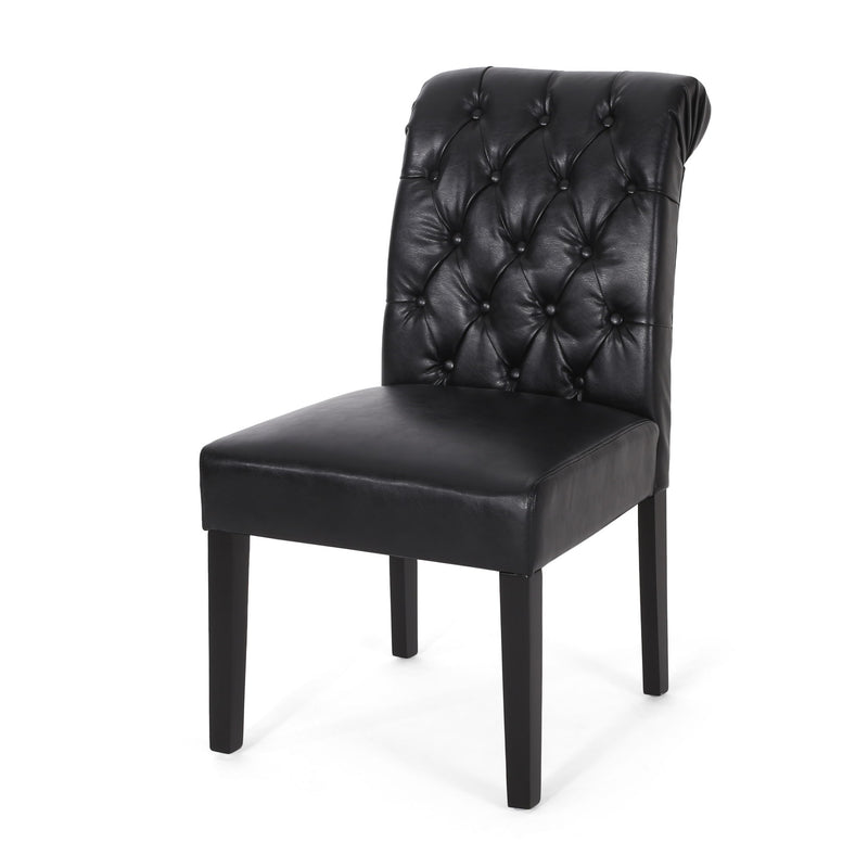 Broxton - Tuft Dining Rolltop Chairs With Button Tufted Backrest (Set of 2) - R&R Furniture Gallery (Fountain Valley, CA)