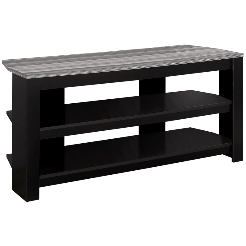TV Stand, Console, Media Entertainment Center, 3 Storage Shelves - R&R Furniture Gallery (Fountain Valley, CA)