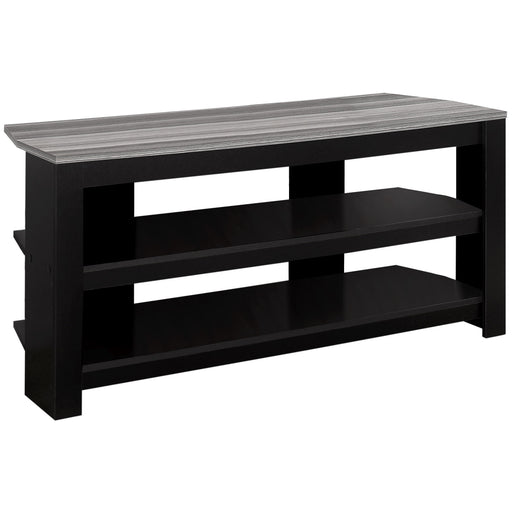 TV Stand, Console, Media Entertainment Center, 3 Storage Shelves - R&R Furniture Gallery (Fountain Valley, CA)