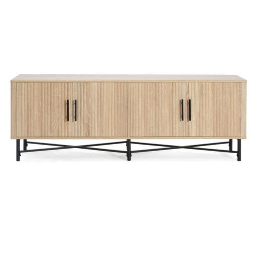4 Door TV Cabinet, 2 Storage Spaces, Adjustable Shelves - R&R Furniture Gallery (Fountain Valley, CA)