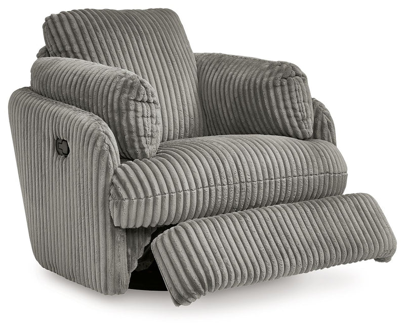 Tie-breaker - Swivel Glider Recliner - R&R Furniture Gallery (Fountain Valley, CA)