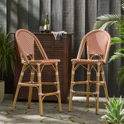 Outdoor Pe Rattan French Barstool Set - R&R Furniture Gallery (Fountain Valley, CA)