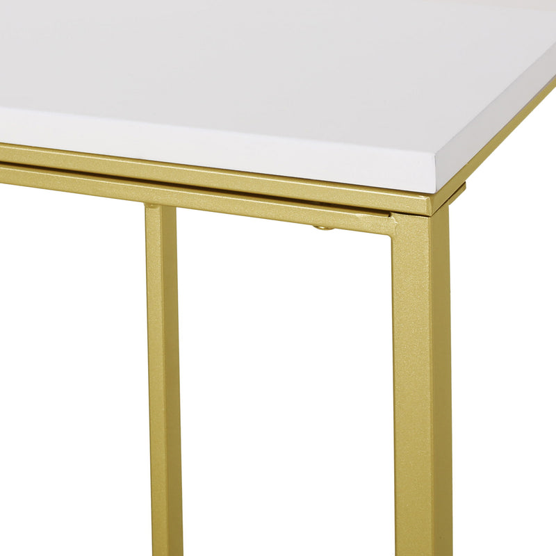 Modern Glam C-Shape End Table by Noble House, stylish chair side table with a sleek design and contemporary finish.