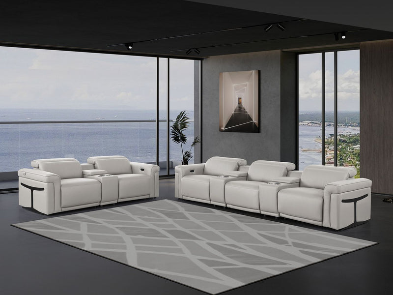 1126 - 8-Piece Modular Power Reclining Sofa & Loveseat Set In With 5 Power Recliners & Power Headrests - R&R Furniture Gallery (Fountain Valley, CA)