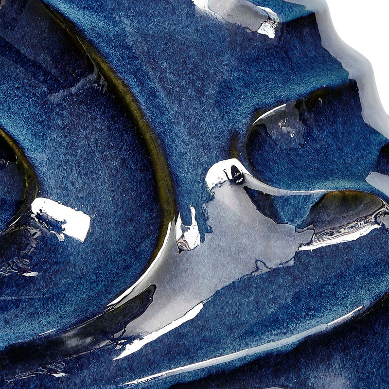 Helix Swirl - Outdoor Vase - Blue