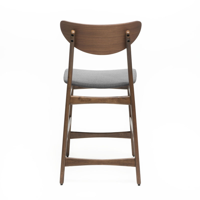 Elegant Noble House counter height chair with cushioned seat and wooden legs, perfect for kitchen or bar seating.