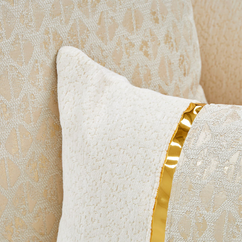 Sassani - Loveseat - Crepe / Gold - R&R Furniture Gallery (Fountain Valley, CA)