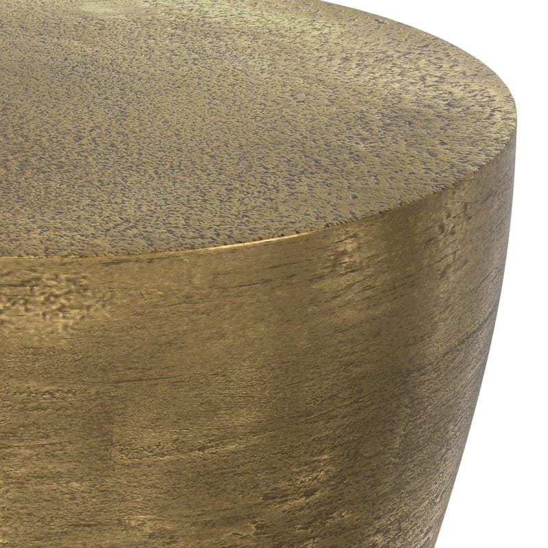 Cavan - Cast Aluminum Side Table - Antique Brass - R&R Furniture Gallery (Fountain Valley, CA)