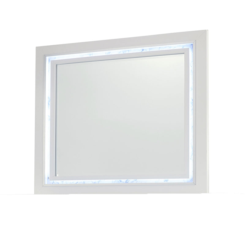 Skye - Marble Mirror - White - R&R Furniture Gallery (Fountain Valley, CA)