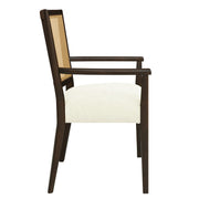 Mid Century Modern Arm Dining Chair Set With Rattan Backrest - R&R Furniture Gallery (Fountain Valley, CA)