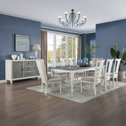 Katia - Hostess Chair (Set of 2) - Light Gray Linen & Weathered White - R&R Furniture Gallery (Fountain Valley, CA)