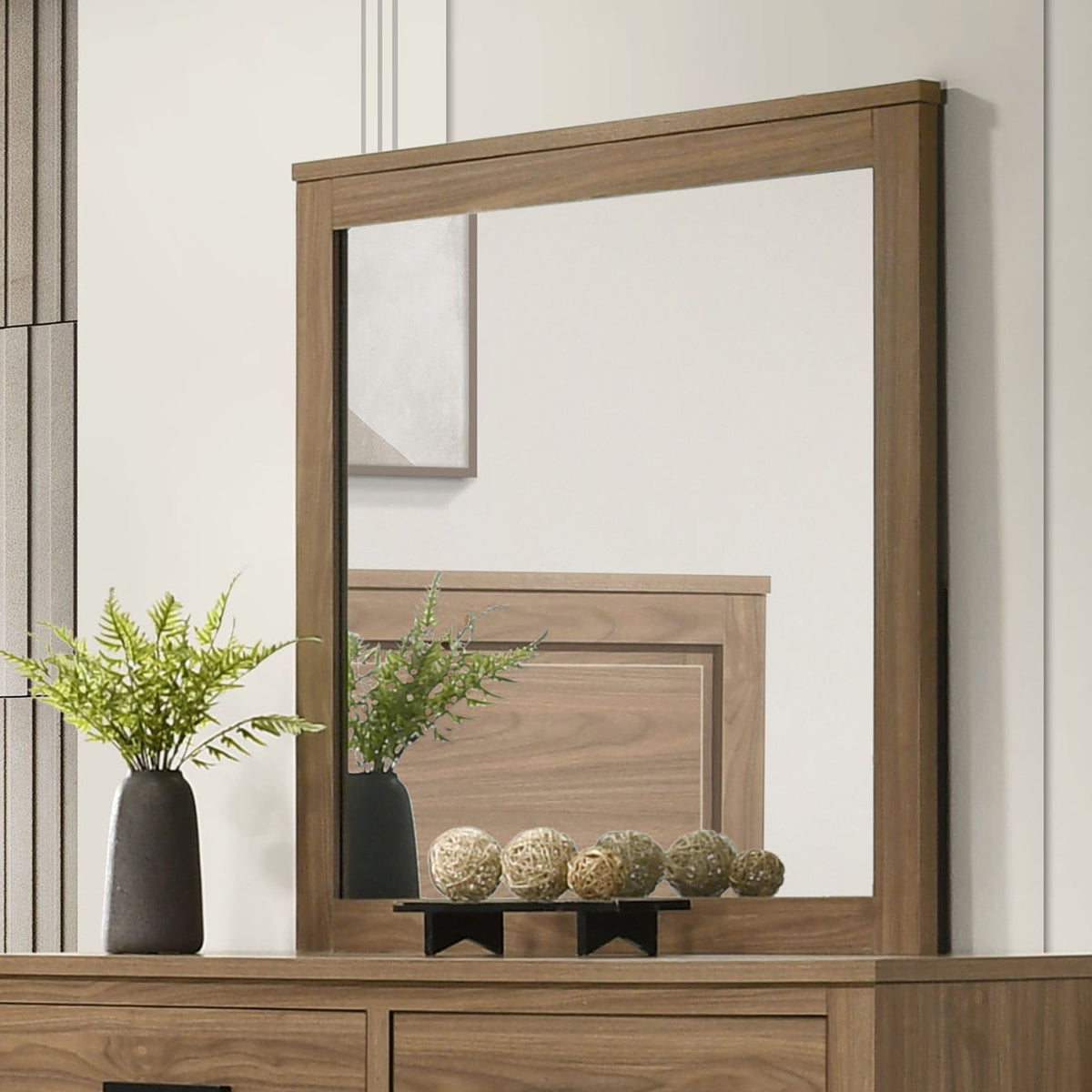 Panelli - Mirror, Chestnut Brown