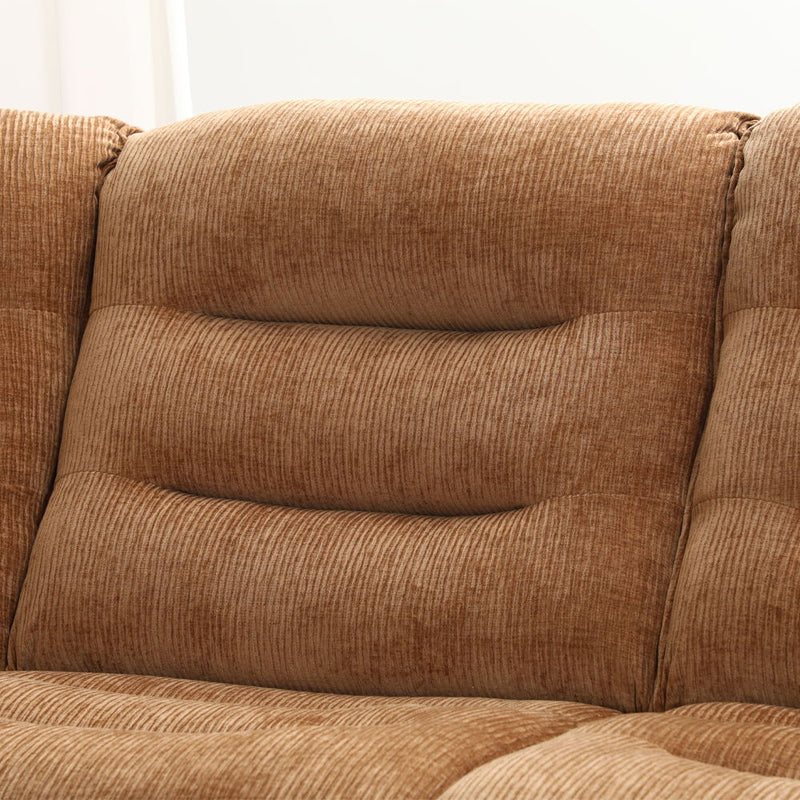 Emmy - Power Motion Sectional Sofa - Orange Chenille - R&R Furniture Gallery (Fountain Valley, CA)