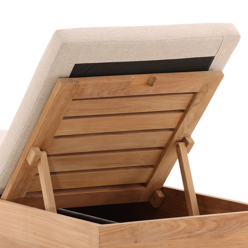 Darlene - Outdoor Chaise - Sand And Natural