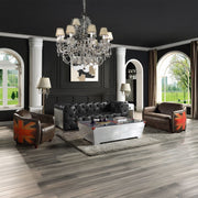 Brancaster - Sofa - Black Top Grain Leather & Aluminum - R&R Furniture Gallery (Fountain Valley, CA)