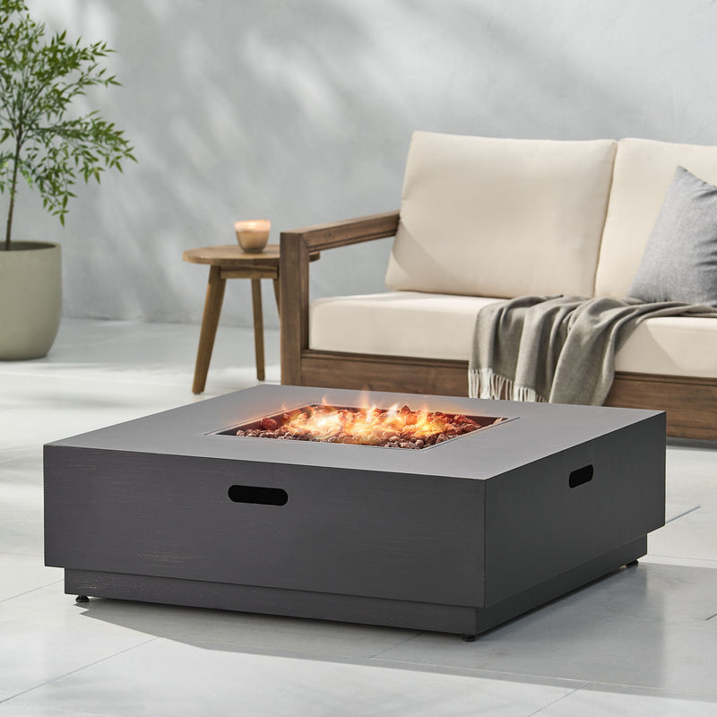 Modern Square Fire Pit With 50, 000 Btu